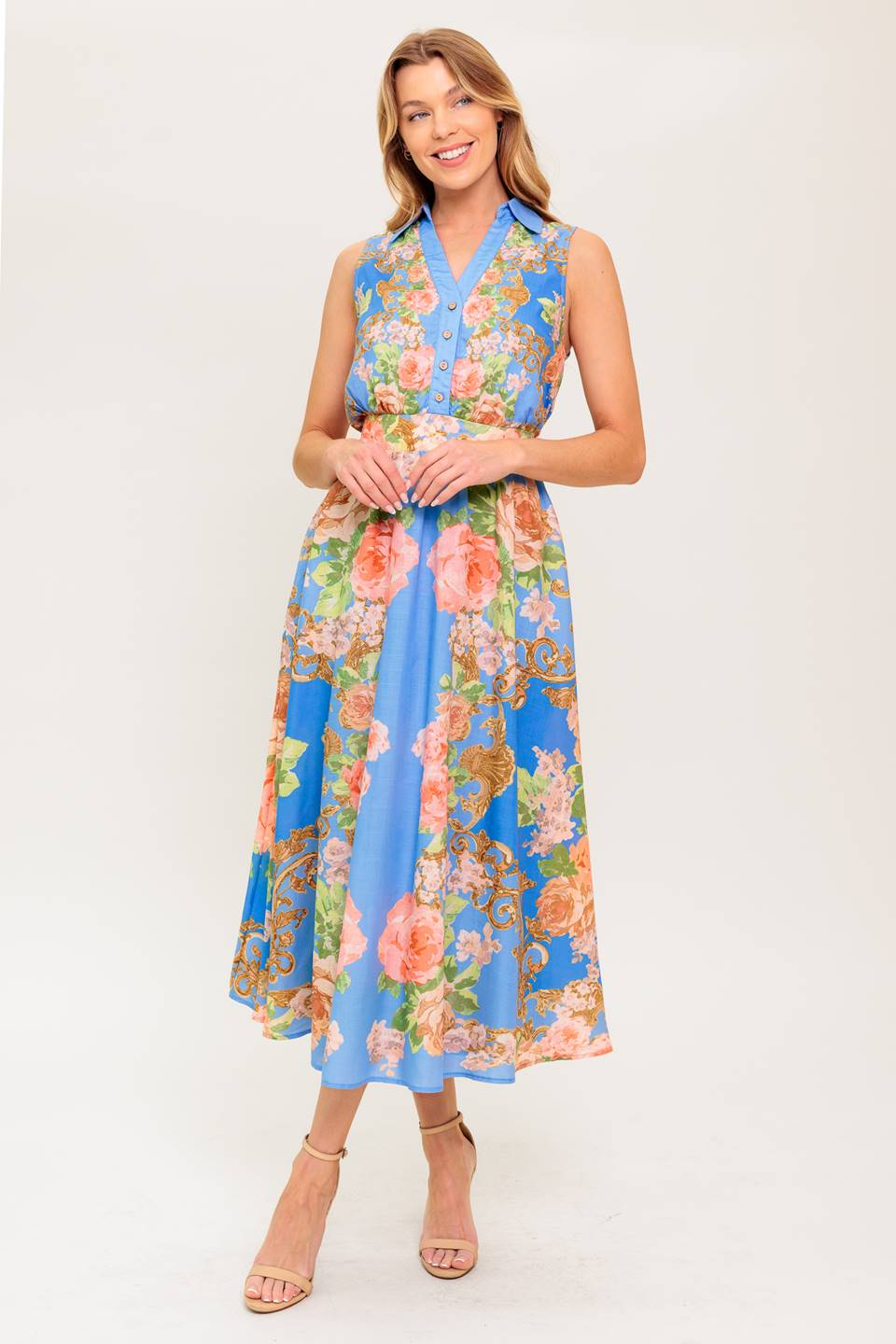 LOST IN A DREAM WOVEN MIDI DRESS Flying Tomato